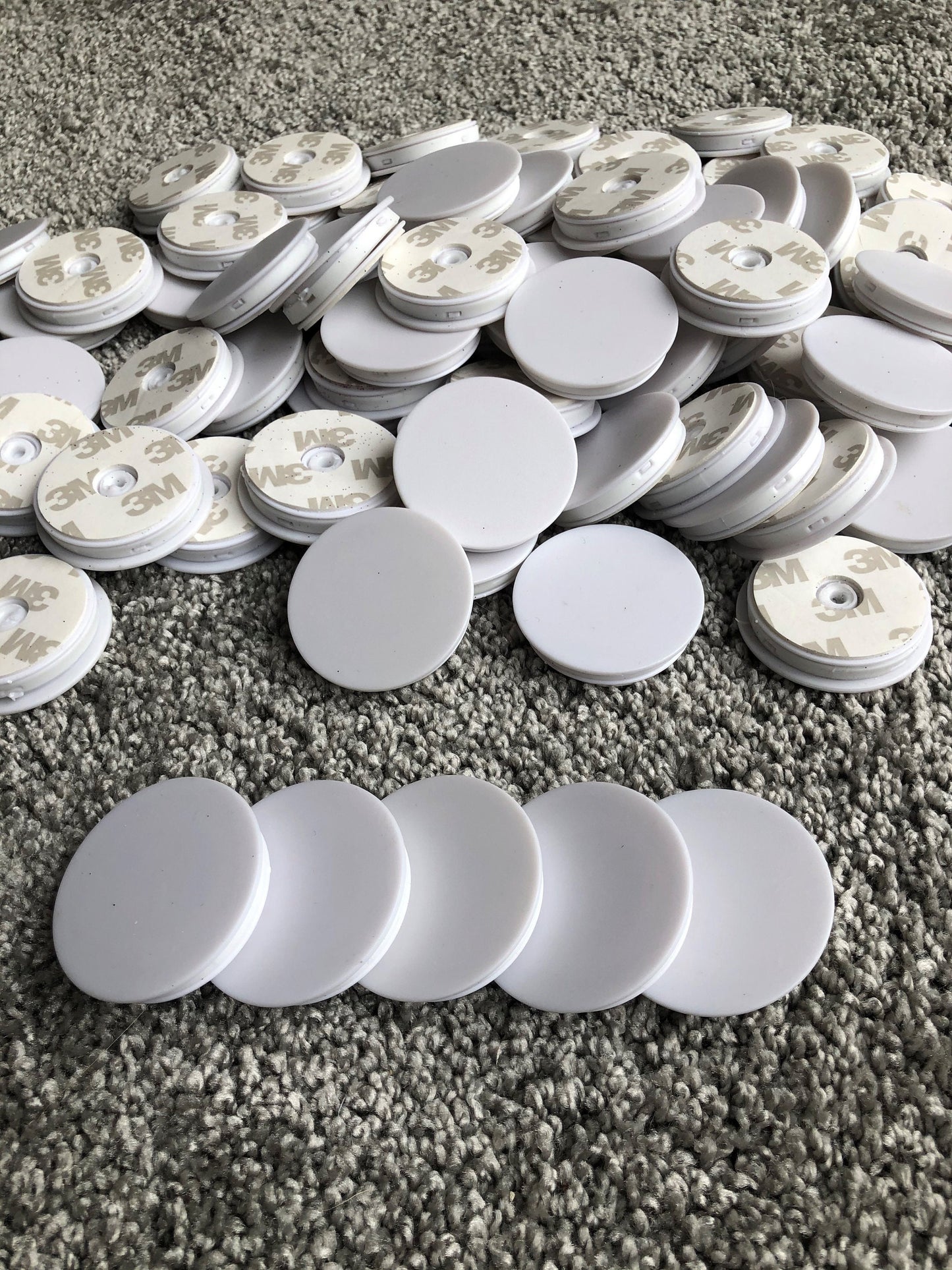 5x Blank Phone Grips / White / Black / Crafting / Glitter / Resin / Paint Design / Customise / UK Seller / Free Delivery / 360 rotate holder