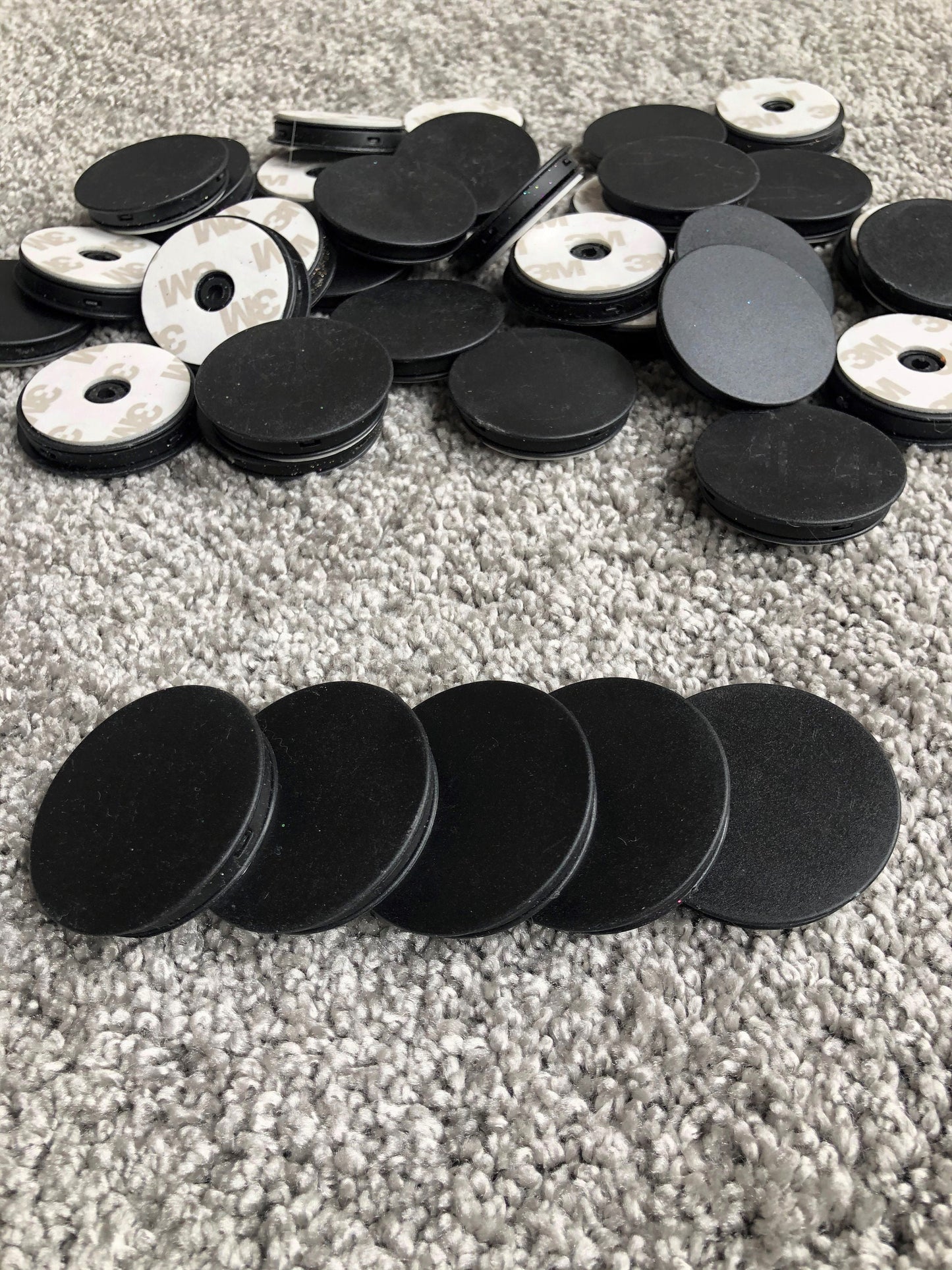 5x Blank Phone Grips / White / Black / Crafting / Glitter / Resin / Paint Design / Customise / UK Seller / Free Delivery / 360 rotate holder