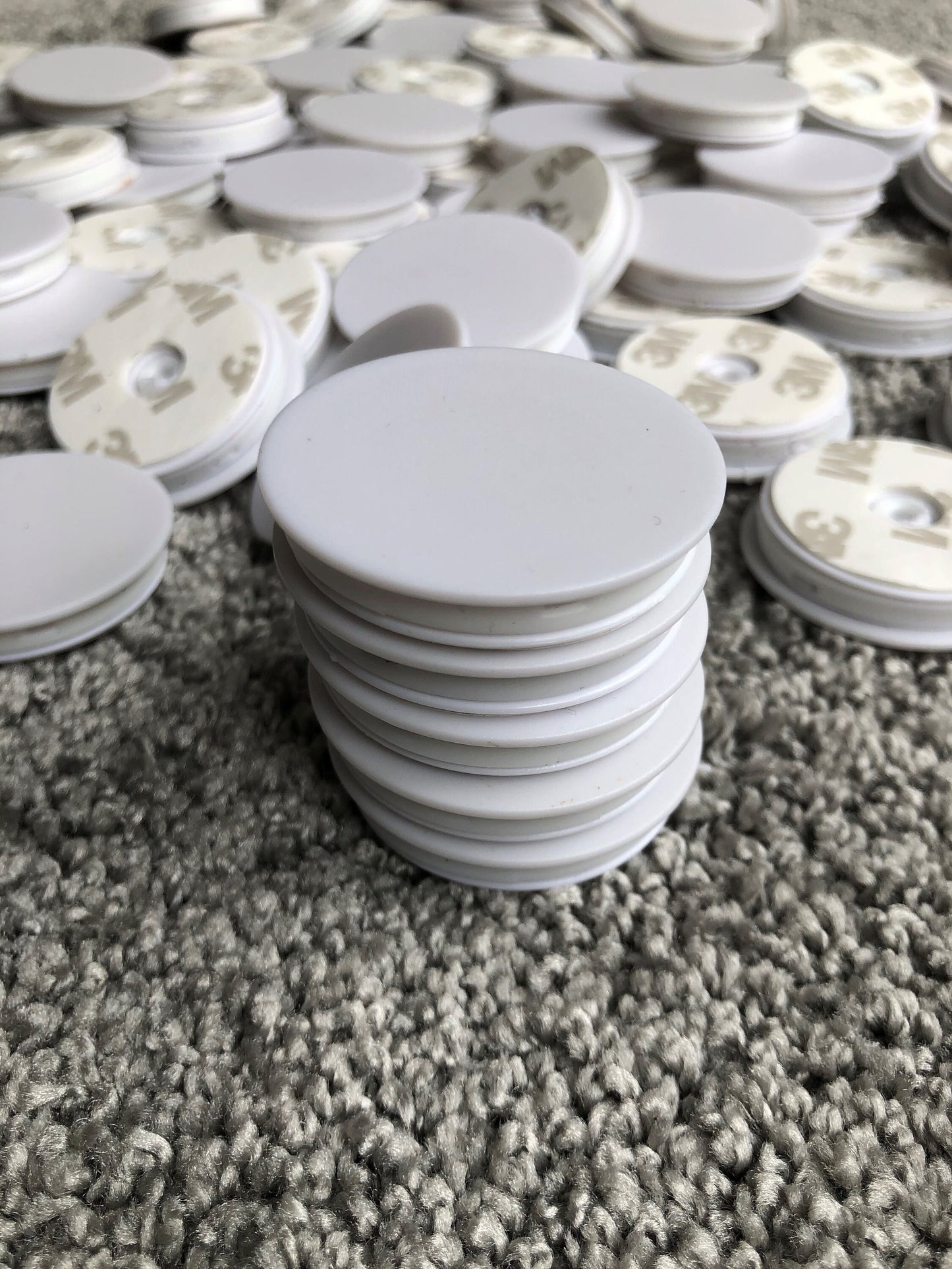 5x Blank Phone Grips / White / Black / Crafting / Glitter / Resin / Paint Design / Customise / UK Seller / Free Delivery / 360 rotate holder