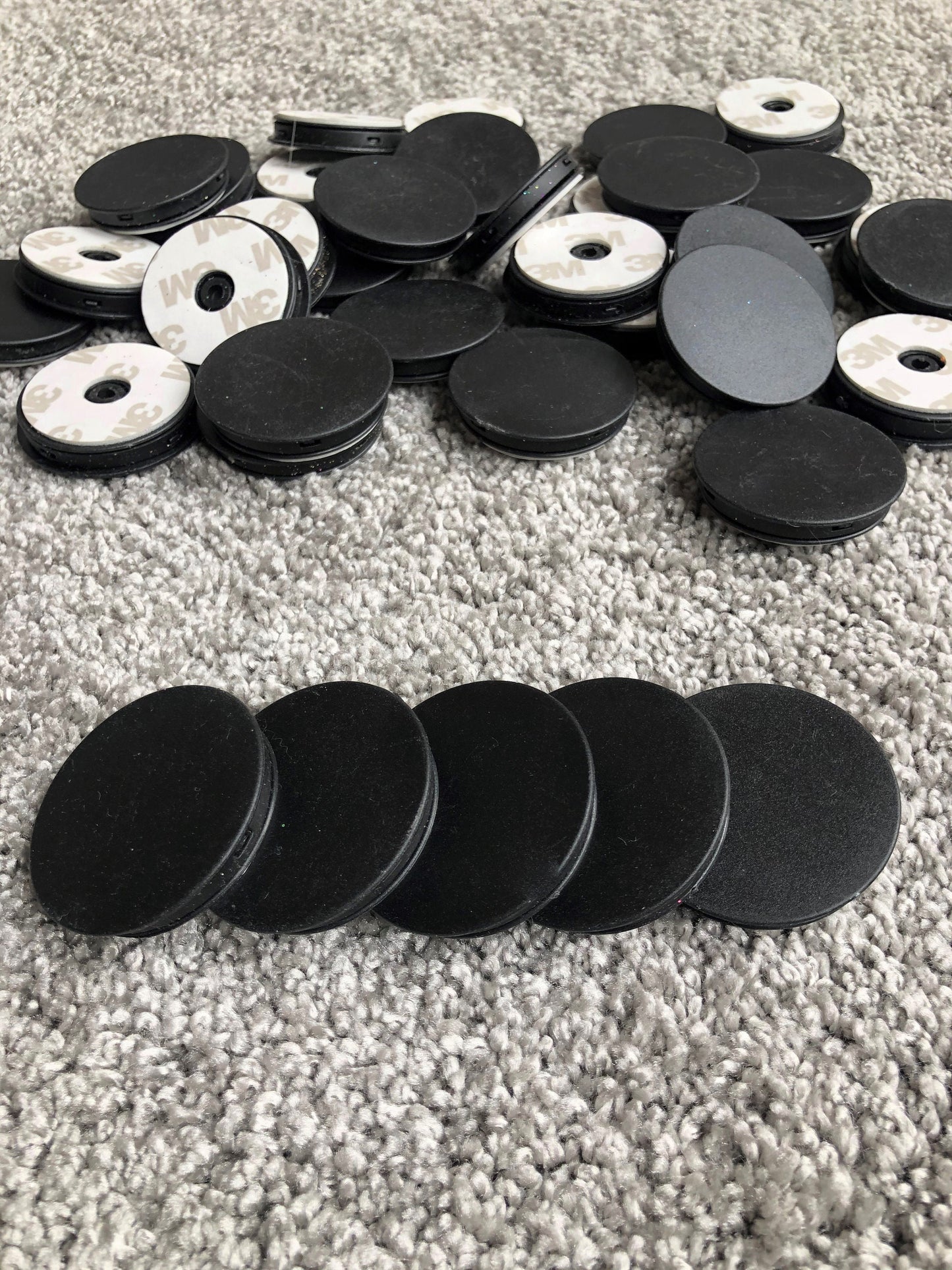 5x Blank Phone Grips / White / Black / Crafting / Glitter / Resin / Paint Design / Customise / UK Seller / Free Delivery / 360 rotate holder