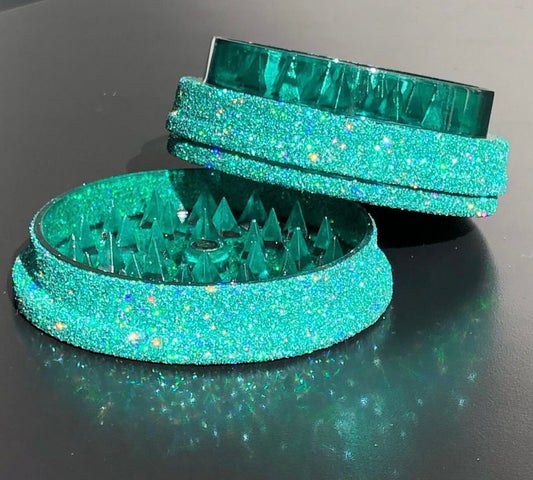 Glitter Herb Grinder Bling Shiny Festival Pink Blue Green Purple Gold Silver