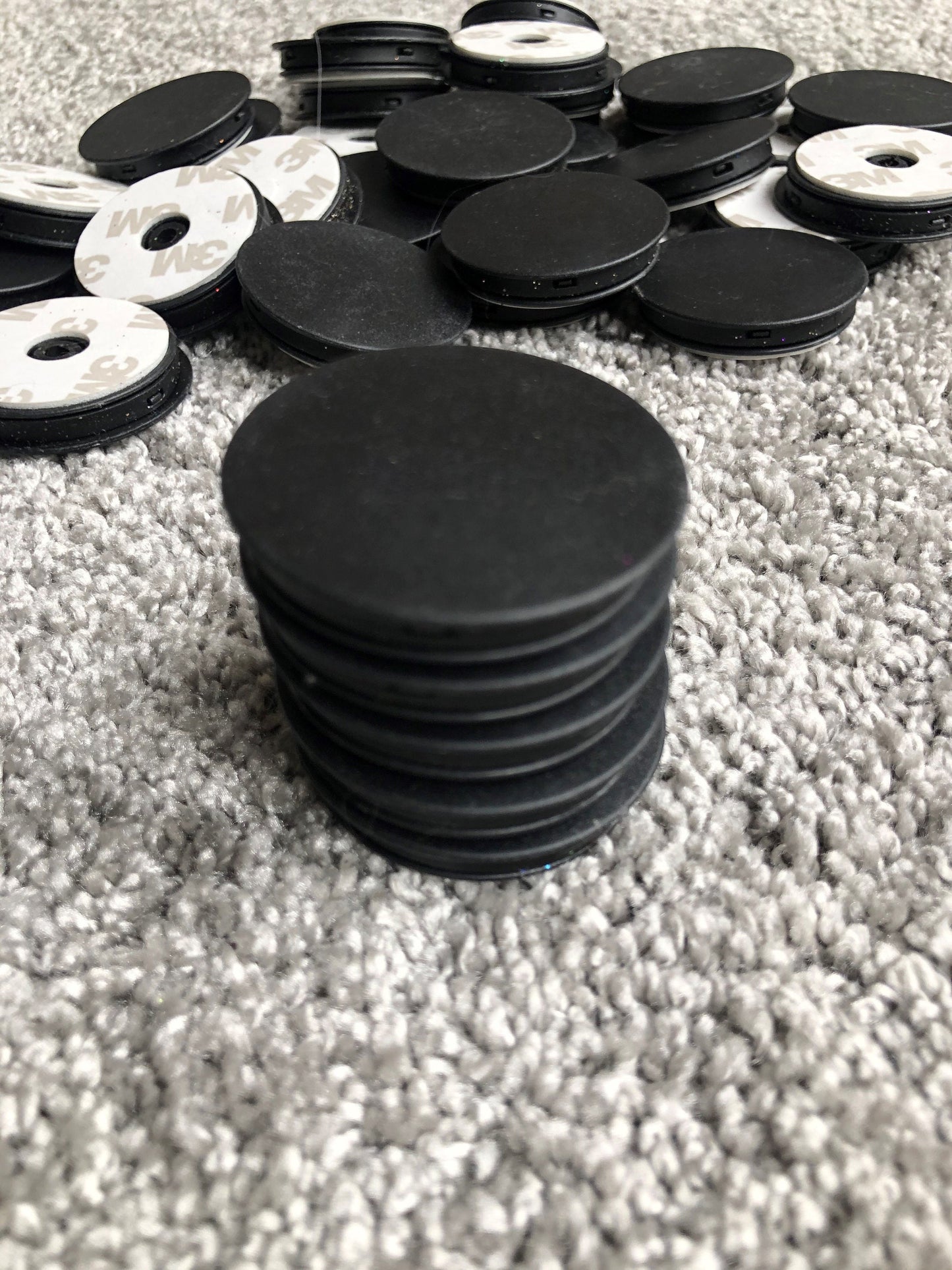 5x Blank Phone Grips / White / Black / Crafting / Glitter / Resin / Paint Design / Customise / UK Seller / Free Delivery / 360 rotate holder