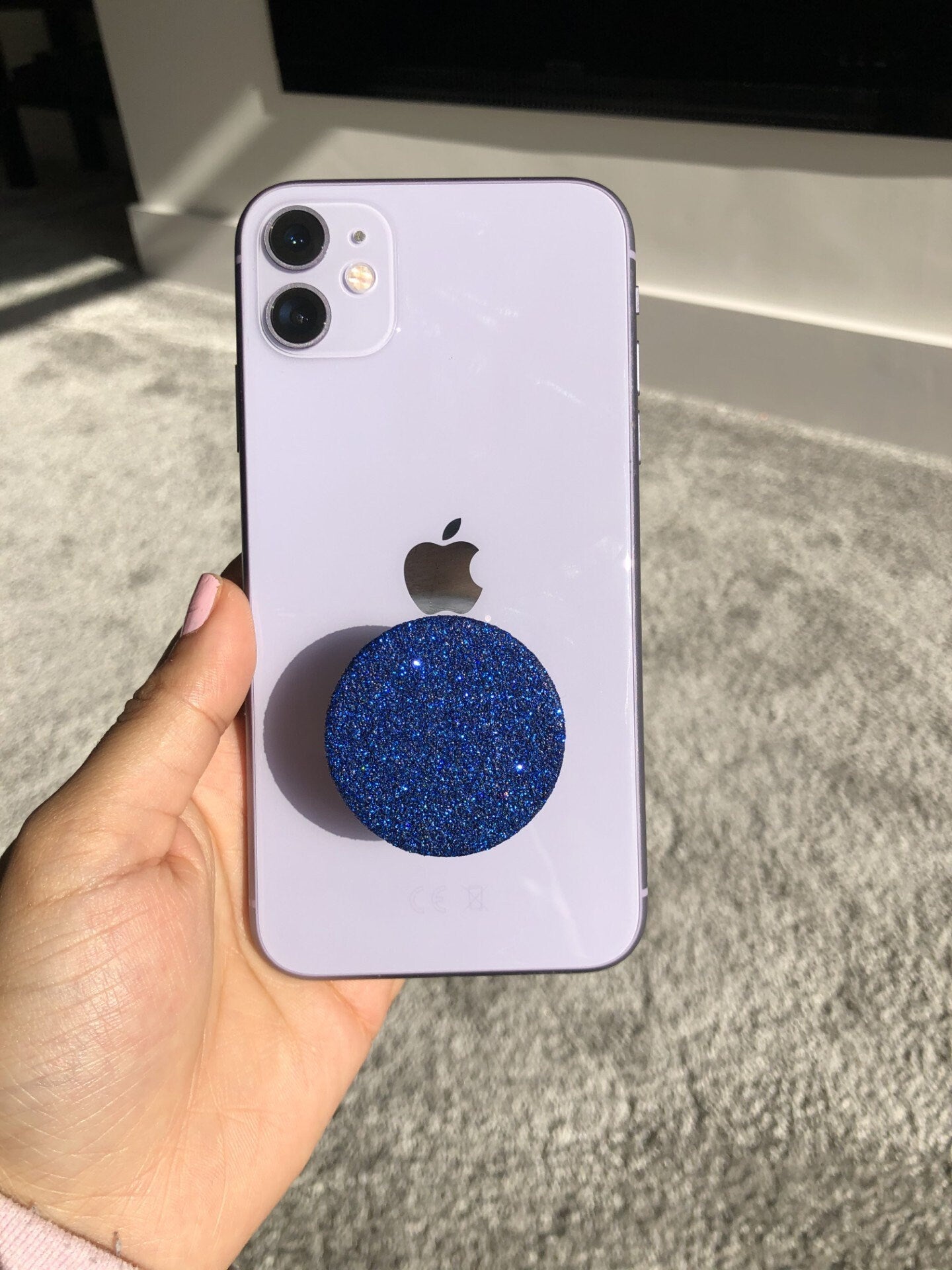 Glitter Phone Grip Pink Blue Green Gold Silver Black Purple Customise 360 rotate holder