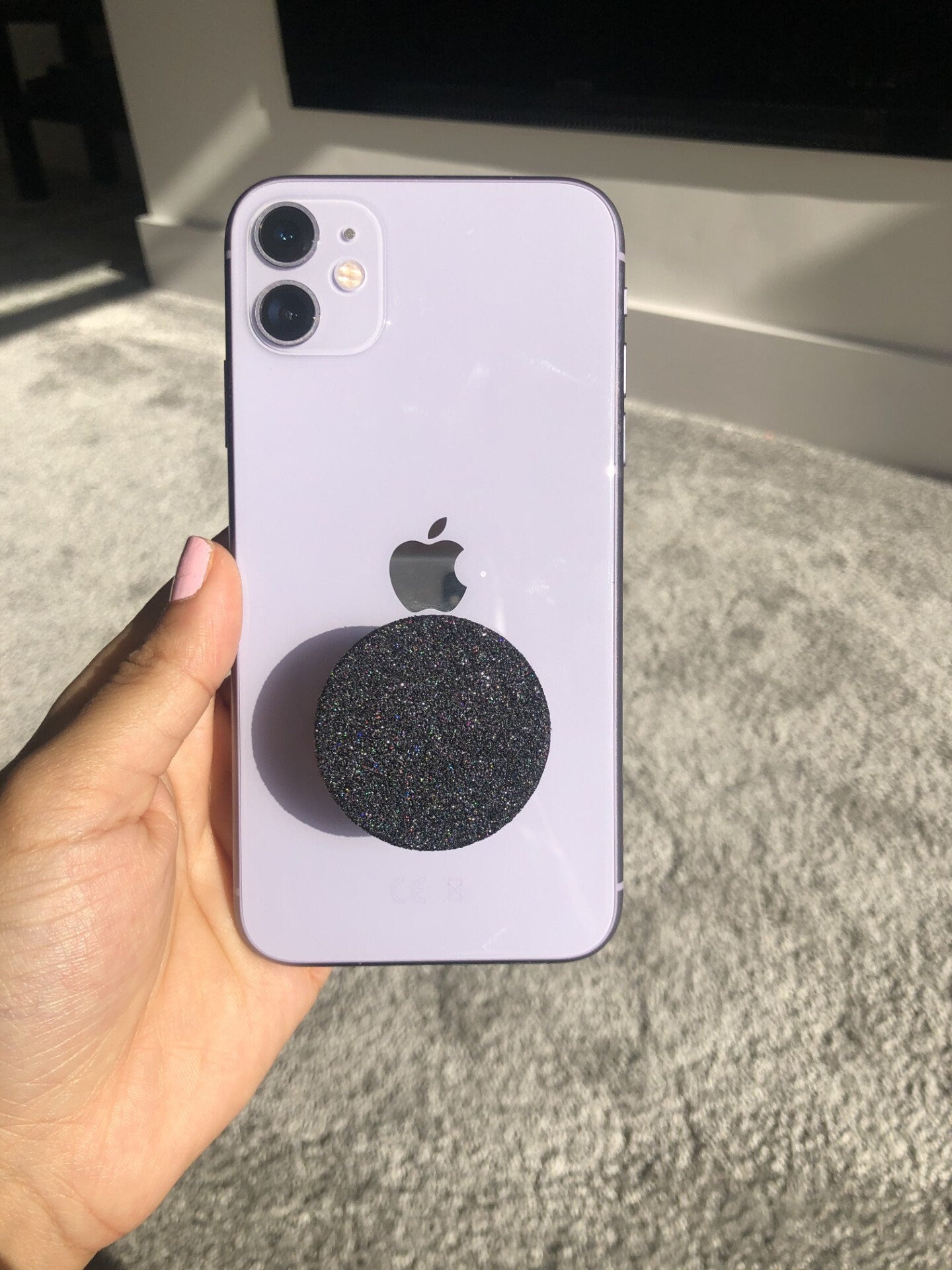 Glitter Phone Grip Pink Blue Green Gold Silver Black Purple Customise 360 rotate holder