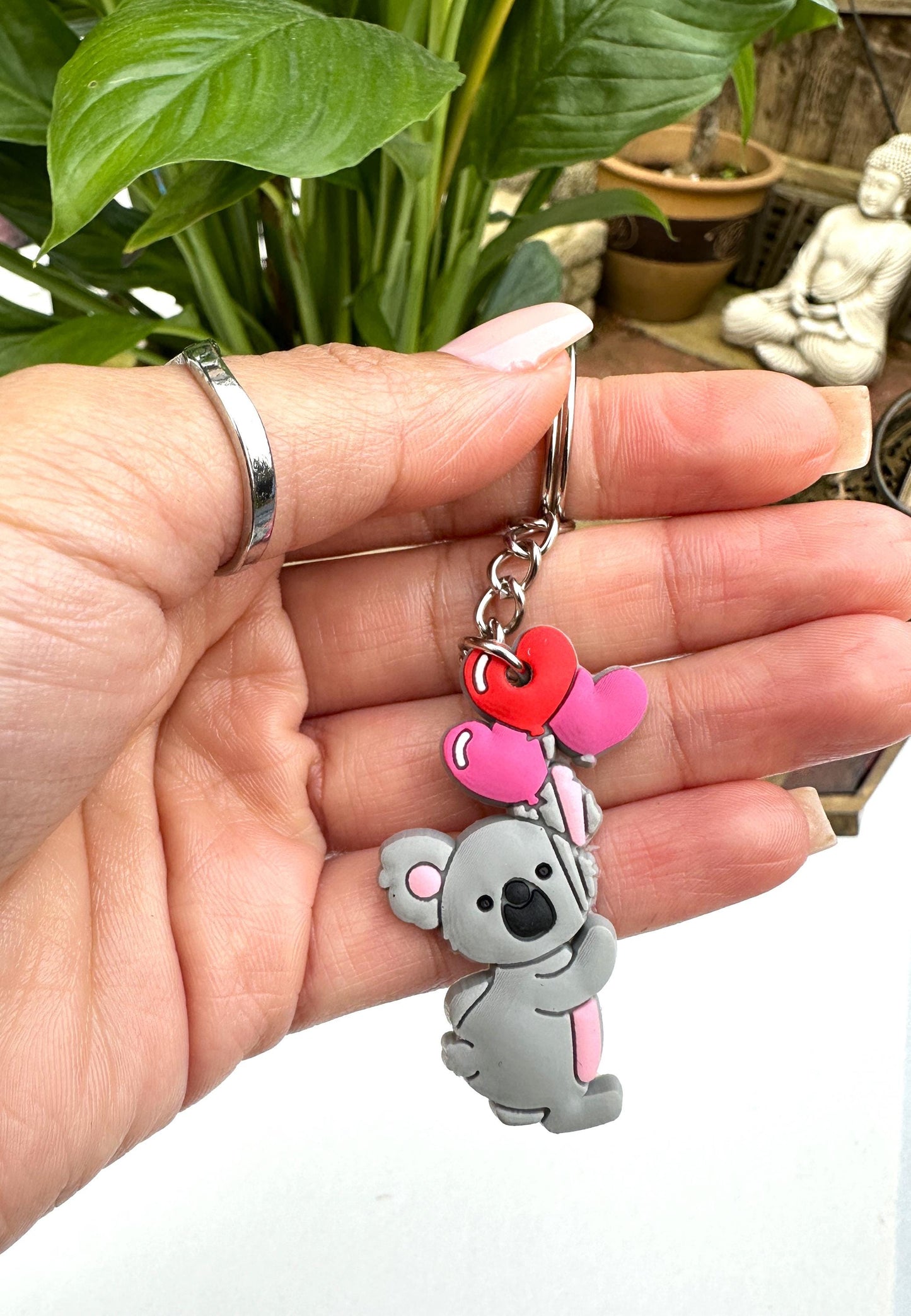 Koala Bear Keyring Charms For Keys Bag Pendant Valentines Day Gift for Her Him