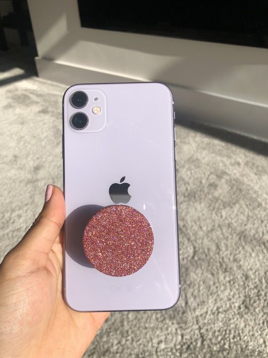 Glitter Phone Grip Pink Blue Green Gold Silver Black Purple Customise 360 rotate holder