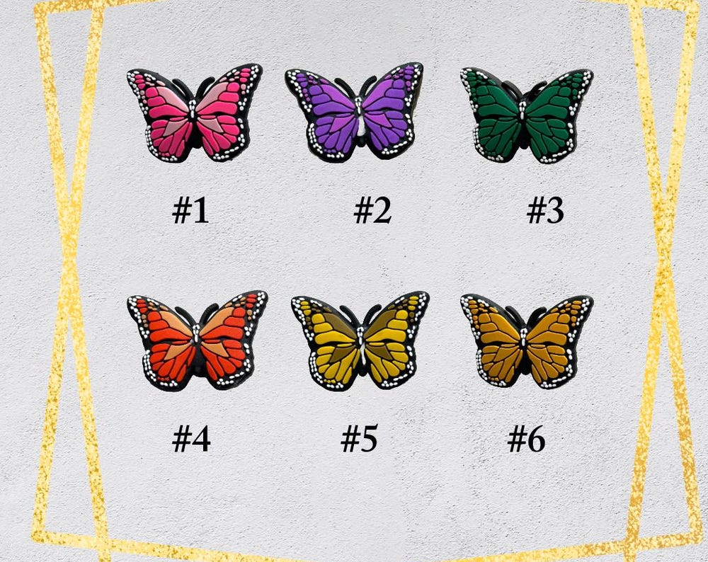 Butterfly Croc Clog Charms For Shoes Accessories